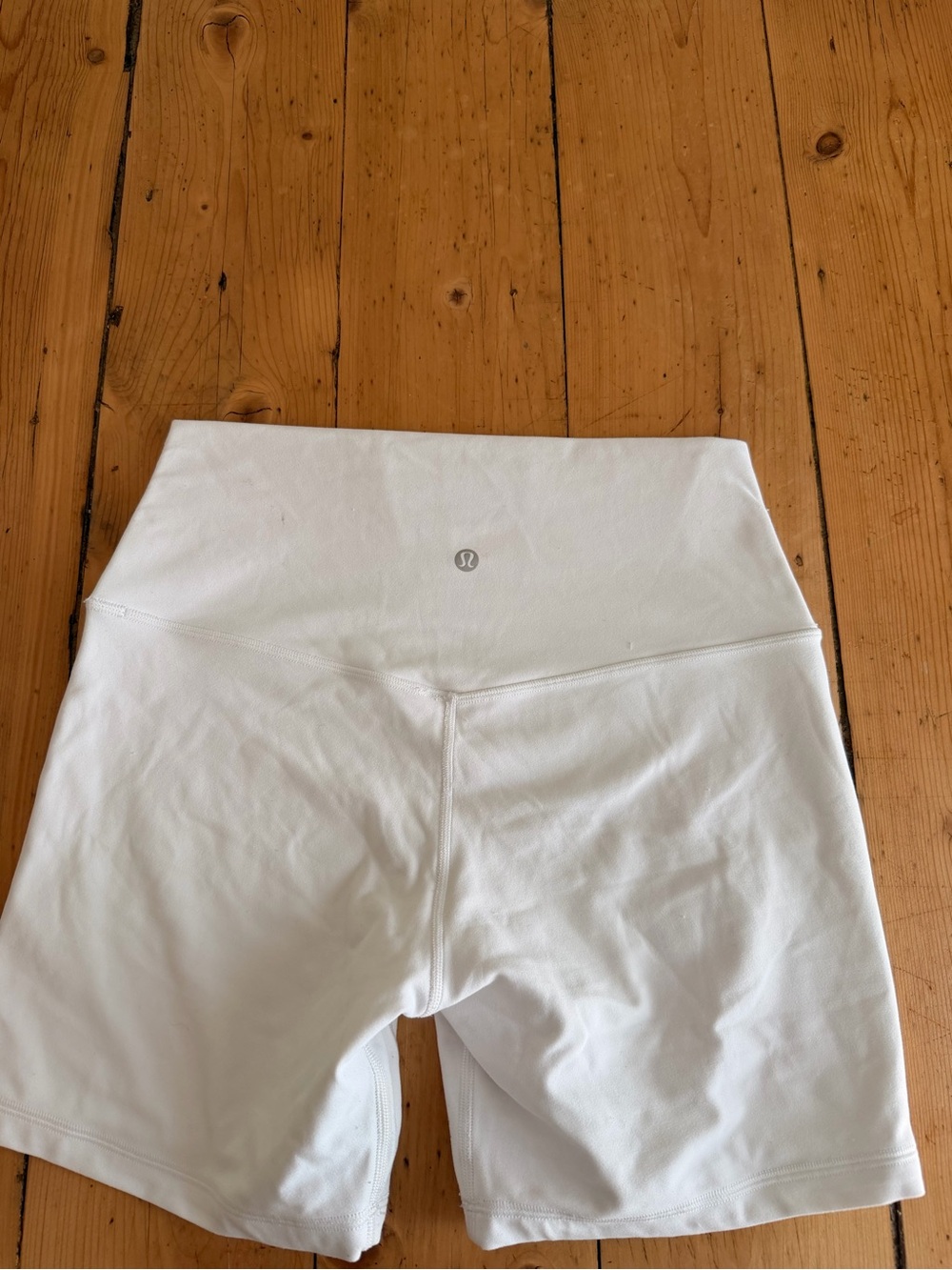 lululemon athletica White High-Waist Athletic Bike Shorts